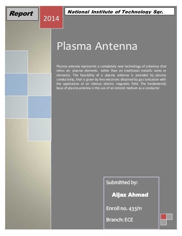 PLASMA ANTENNA SEMINAR REPORT PDF